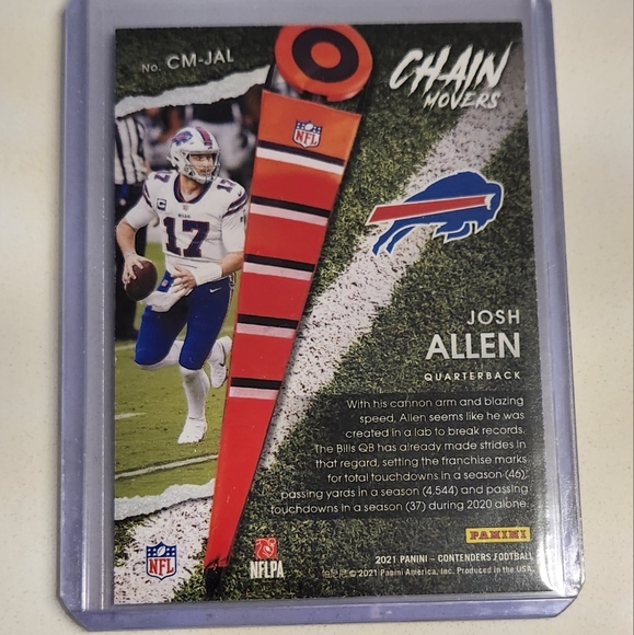 JOSH ALLEN FOOTBALL CARD - Picture 2 of 2